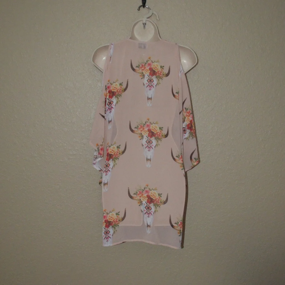 Show Me Your MuMu Floral Blouse in Pink and Orange - Picture 3 of 4